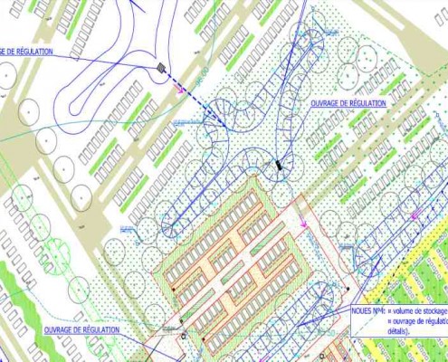 assainissement eaux pluviales du cimetière de la FERRIERE dans le cadre d'un dossier Loi sur l'Eau